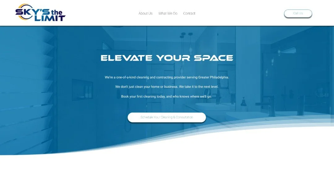 Sky's The Limit Cleaning & Contracting website