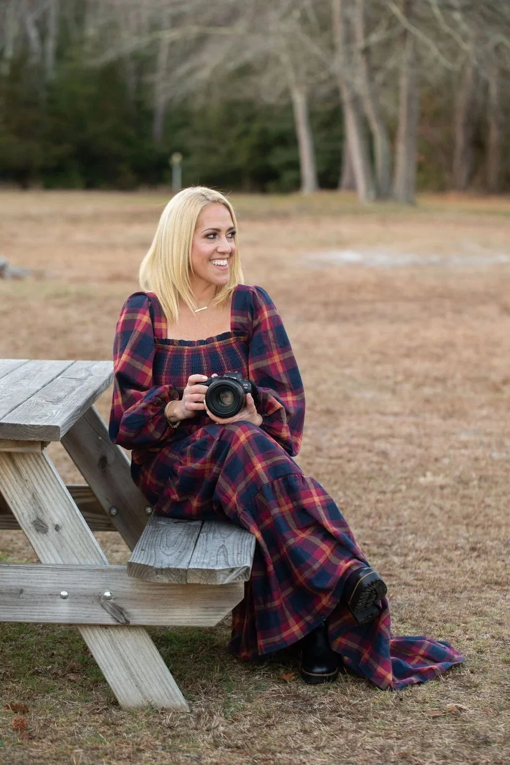 Portrait of Danielle Kearney holding a camera