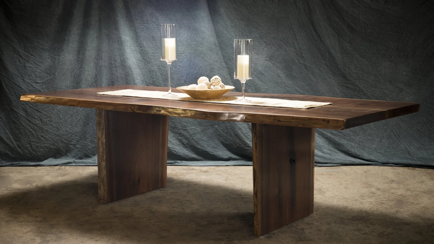 Handmade walnut dining table by Timber Forge Woodworks