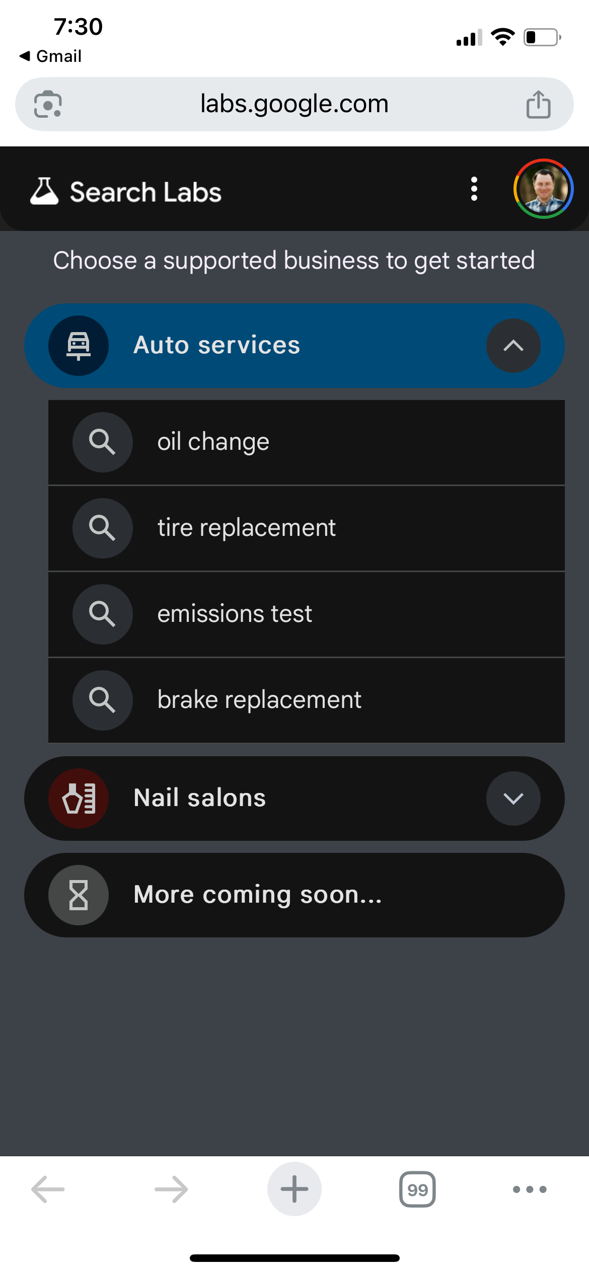 Screenshot of Google’s “Ask for me” feature on a phone