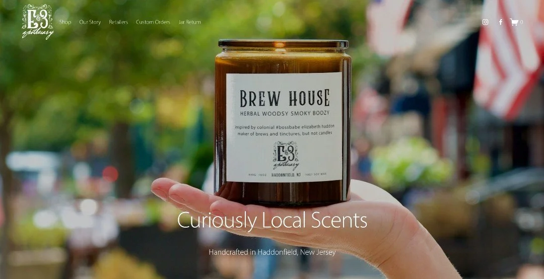 E3 Apothecary website after professional photos were added